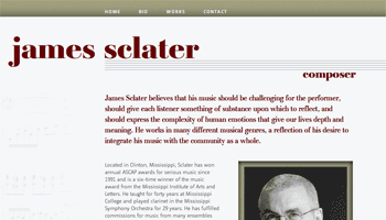 Screenshot of jamessclater.com